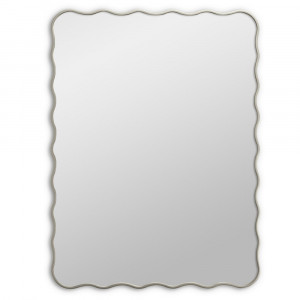 Зеркало в серебряной волнистой раме Fancy Silver (Фэнси) Smal 60*80 см